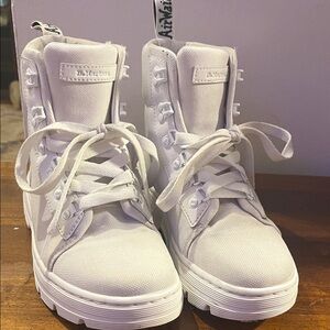 Dr. Martens White Canvas High-Tops